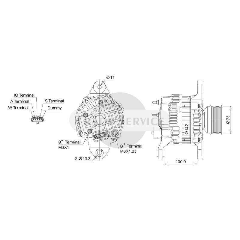 A4TR5392 / A004TR5392 (AM) Mitsubishi alternator