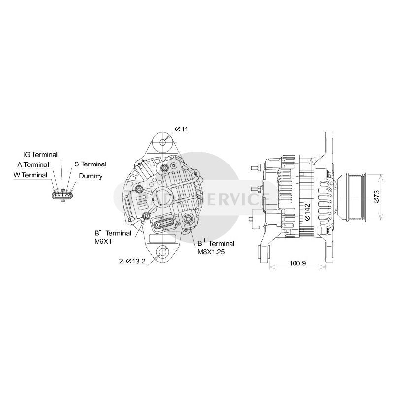 A4TR5592 / A004TR5592 (AM) Mitsubishi alternator