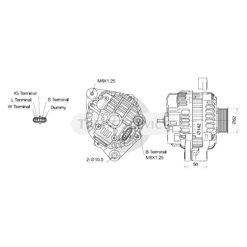 A4TR5794 / A004TR5794 (AM) Mitsubishi alternator