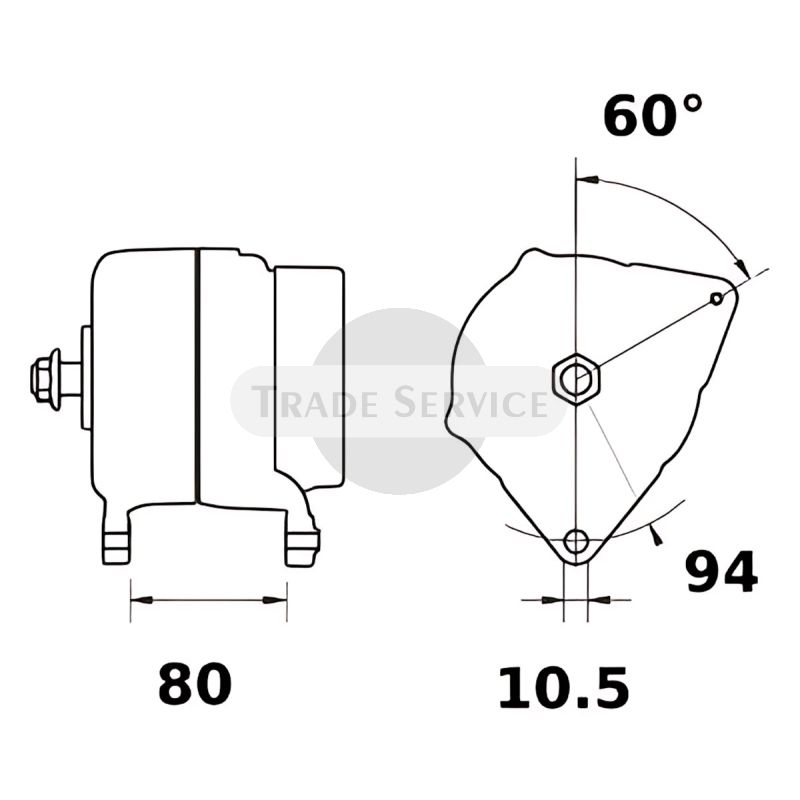 11.209.681 AAL5134 MAHLE (Letrika, Iskra) alternator MG1091