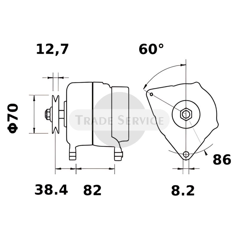 11.204.519 AAK5846 MAHLE (Letrika, Iskra) alternator MG612