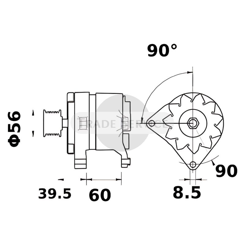 11.204.755 AAK4980 MAHLE (Letrika, Iskra) alternator MG625