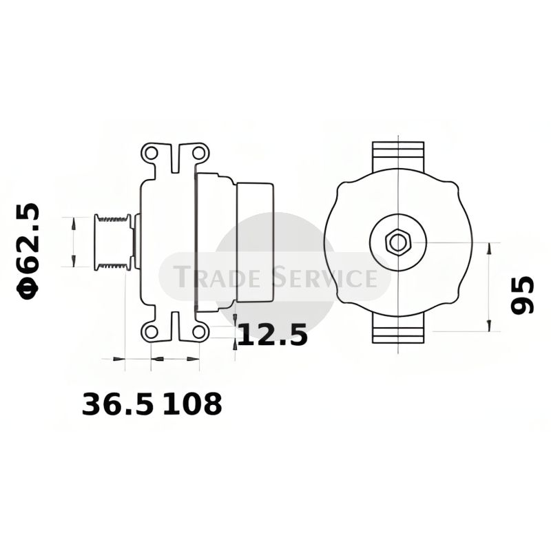 11.205.729 AAN8325 MAHLE (Letrika, Iskra) alternator MG1218
