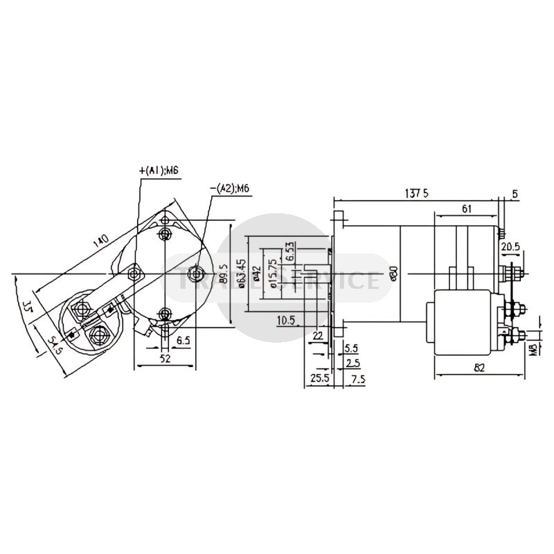 11.216.622 AME1109 MAHLE (Letrika, Iskra) DC motor MM267