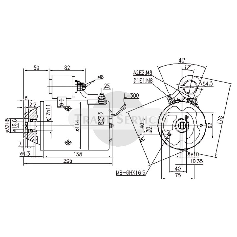 11.216.677 AMJ5816 MAHLE (Letrika, Iskra) DC motor MM259