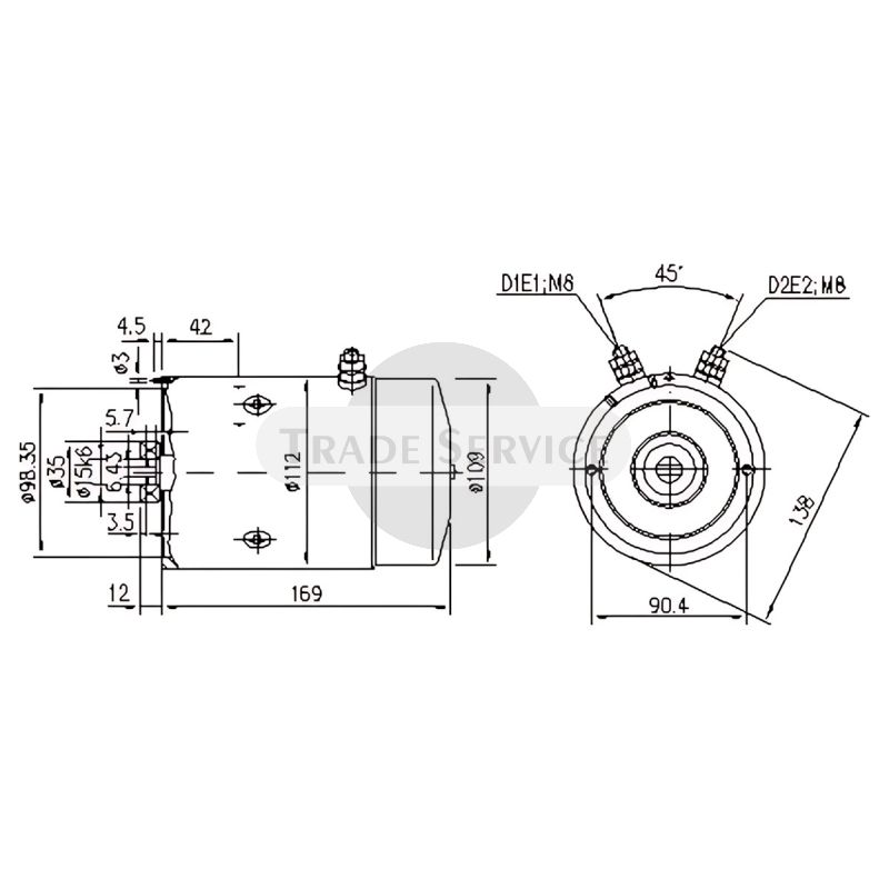 11.212.940 AMJ5268 MAHLE (Letrika, Iskra) DC motor MM333