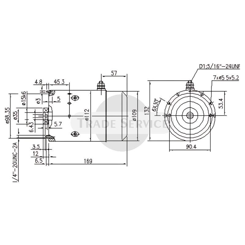 11.216.784 AMJ4574 MAHLE (Letrika, Iskra) DC motor MM26