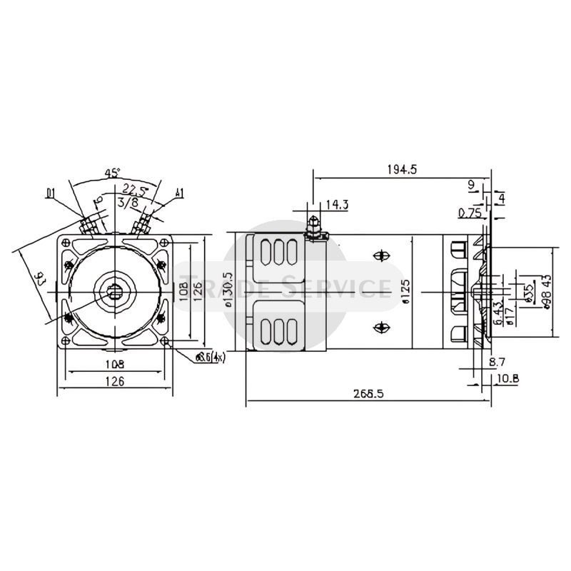 11.216.781 AMK4678 MAHLE (Letrika, Iskra) DC motor MM24