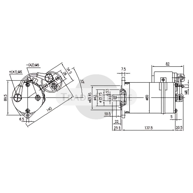 11.216.911 AME1149 MAHLE (Letrika, Iskra) DC motor MM51