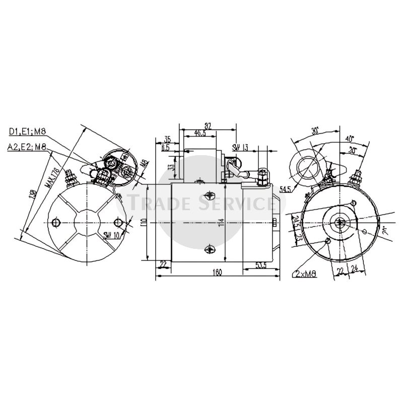 11.216.878 AMJ5856 MAHLE (Letrika, Iskra) DC motor MM44