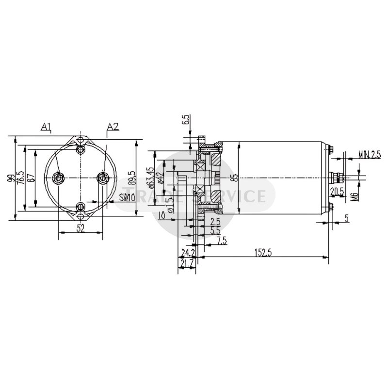 11.216.684 AME1116 MAHLE (Letrika, Iskra) DC motor MM98