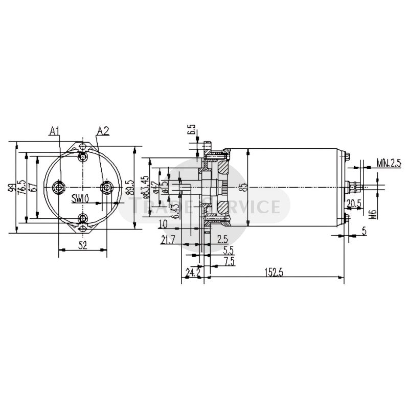 11.216.685 AME1117 MAHLE (Letrika, Iskra) DC motor MM100