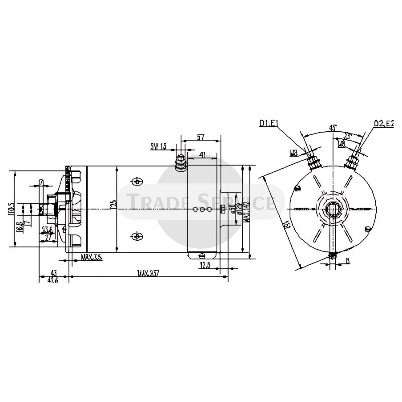 11.216.267 AMK5513 MAHLE (Letrika, Iskra) DC motor MM292