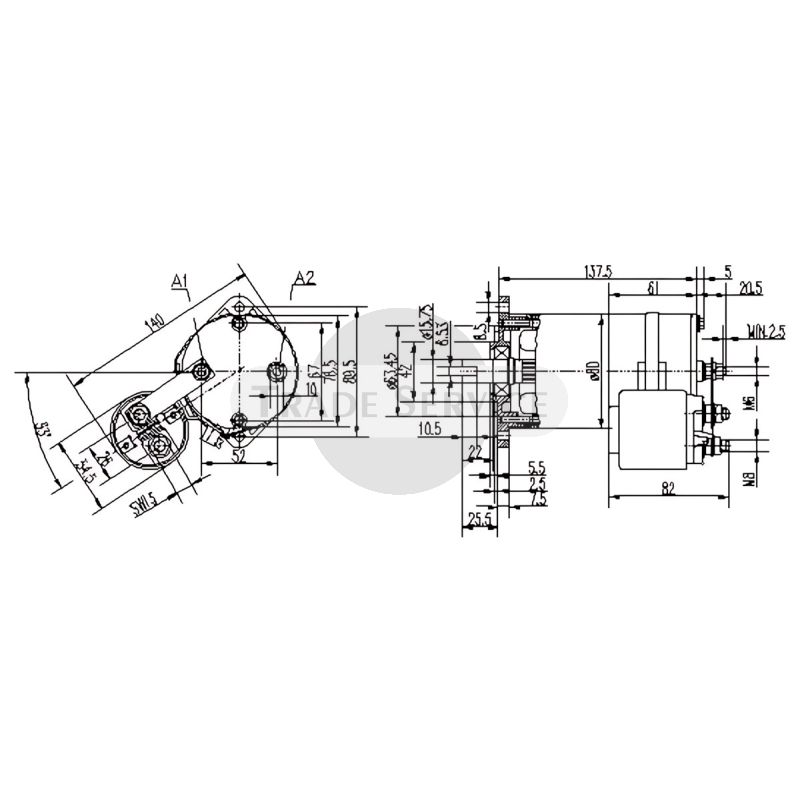 11.216.432 AME1759 MAHLE (Letrika, Iskra) DC motor MM337