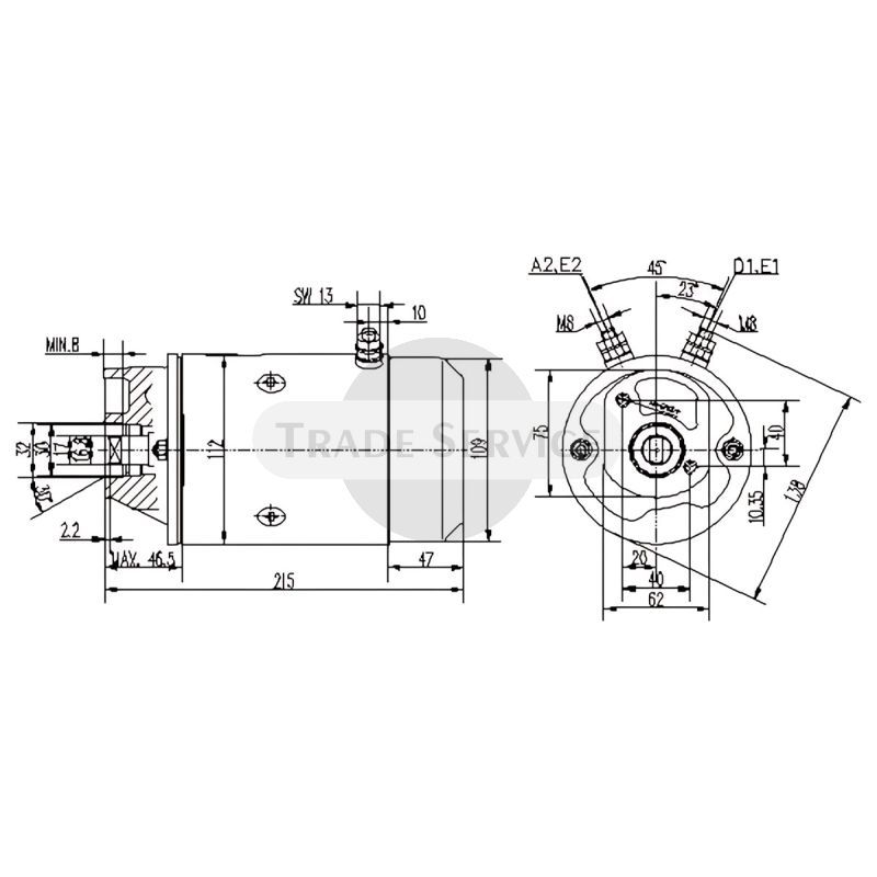 11.216.961 AMJ5878 MAHLE (Letrika, Iskra) DC motor MM336