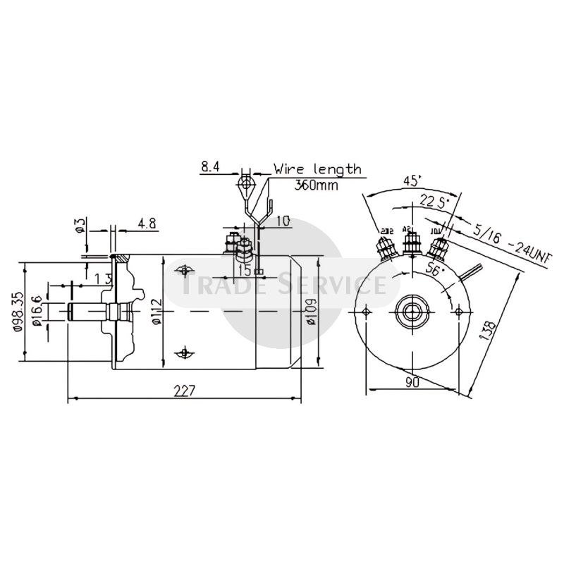 11.212.744 AMJ4688 MAHLE (Letrika, Iskra) DC motor MM5