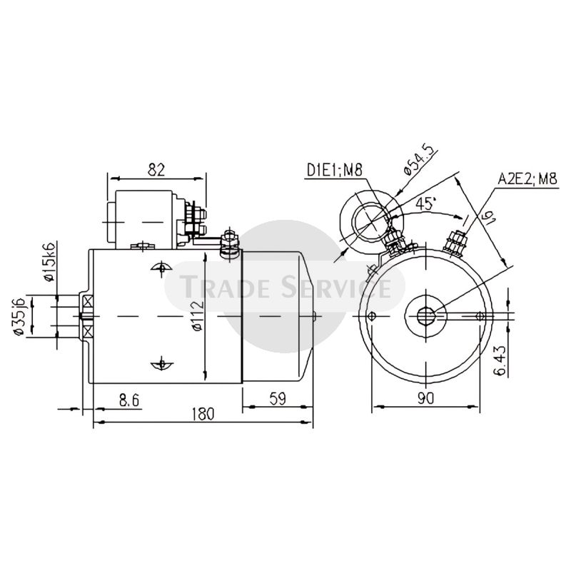 11.212.597 AMJ5144 MAHLE (Letrika, Iskra) DC motor MM41