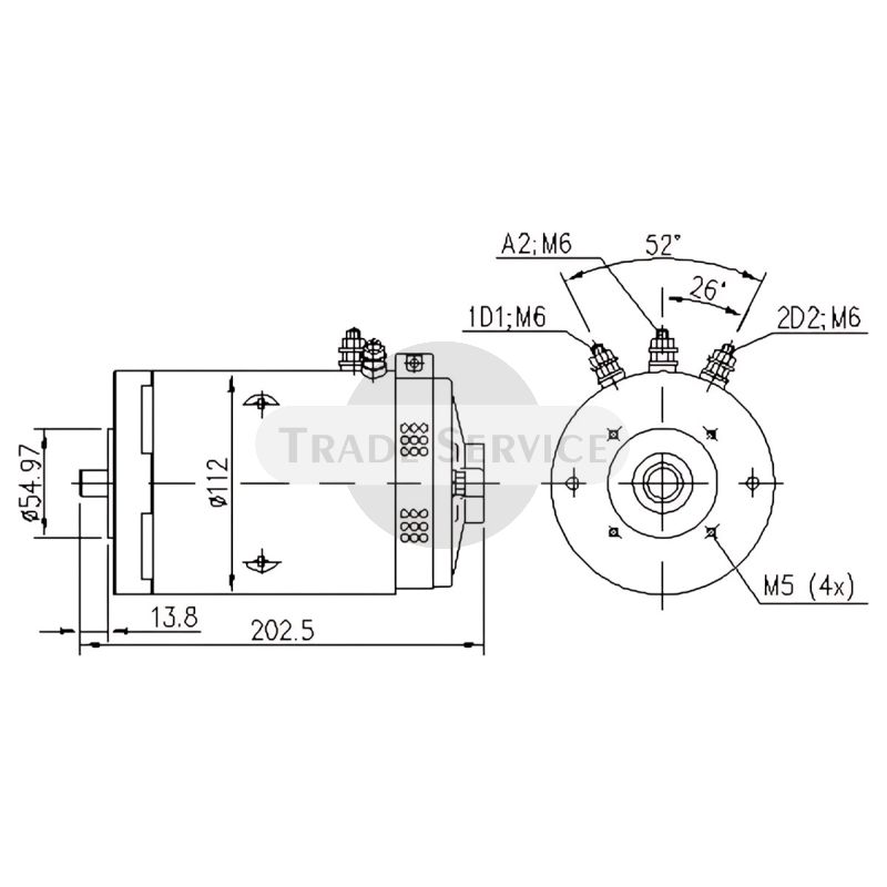 11.216.757 AMJ4568 MAHLE (Letrika, Iskra) DC motor MM405