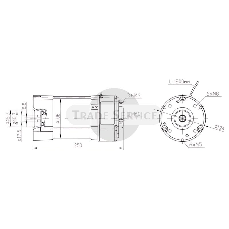 11.213.262 AMG6215 MAHLE (Letrika, Iskra) DC motor MM57