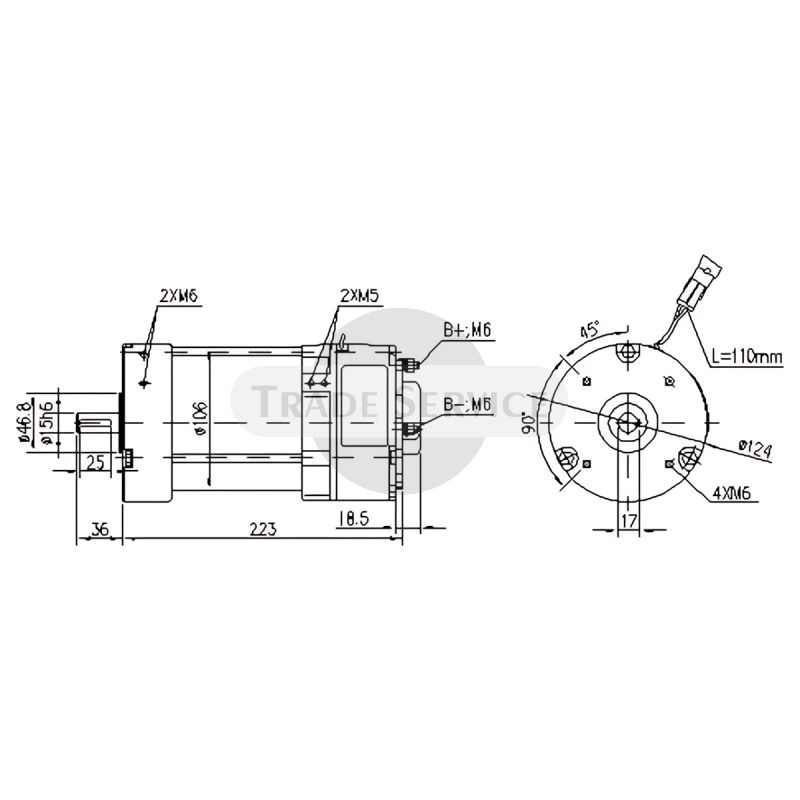 11.213.331 AMG6380 MAHLE (Letrika, Iskra) DC motor MM419