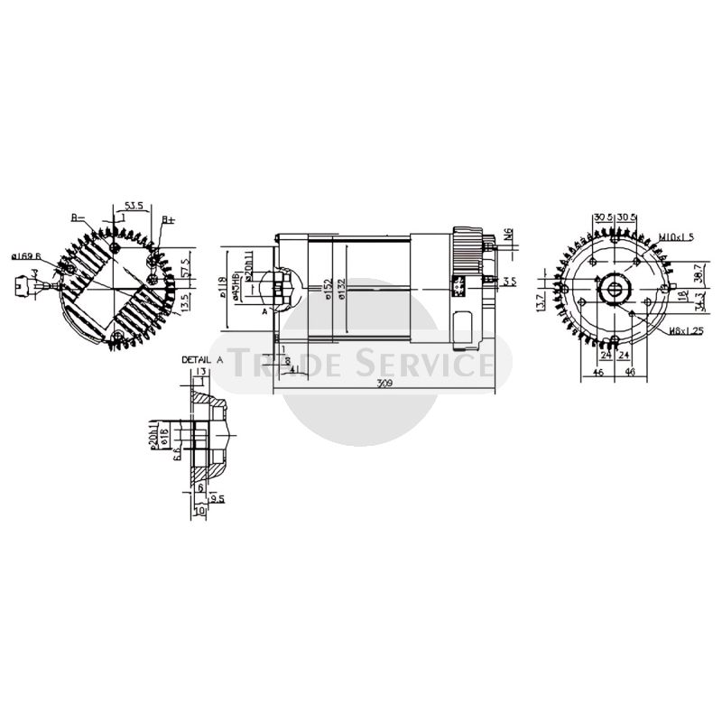 11.213.234 AML6308 MAHLE (Letrika, Iskra) DC motor MM248