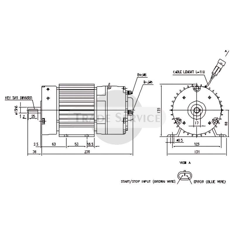11.213.181 AMG6123 MAHLE (Letrika, Iskra) DC motor MM249