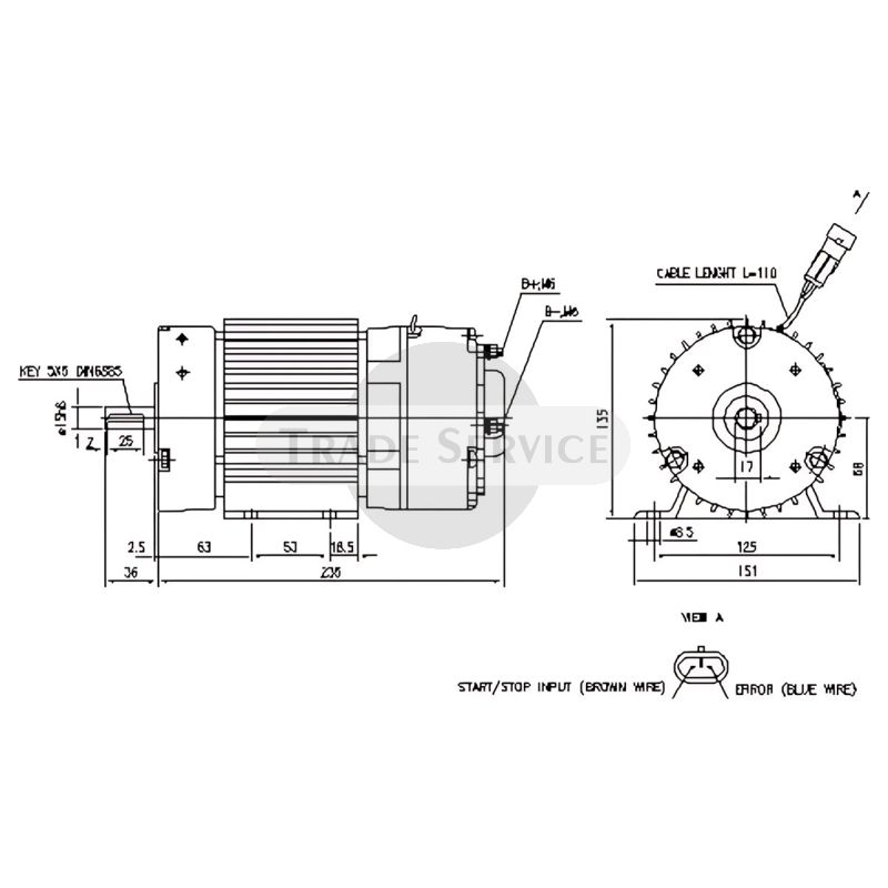 11.213.194 AMG6361 MAHLE (Letrika, Iskra) DC motor MM16