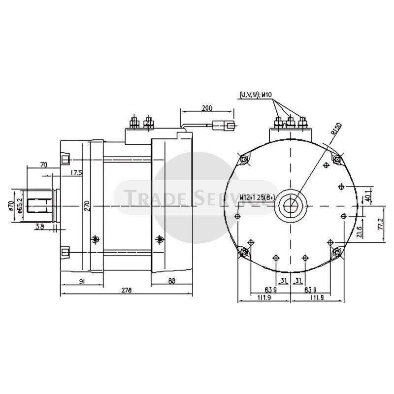 11.217.155 AMZ7114 MAHLE (Letrika, Iskra) DC motor MM393
