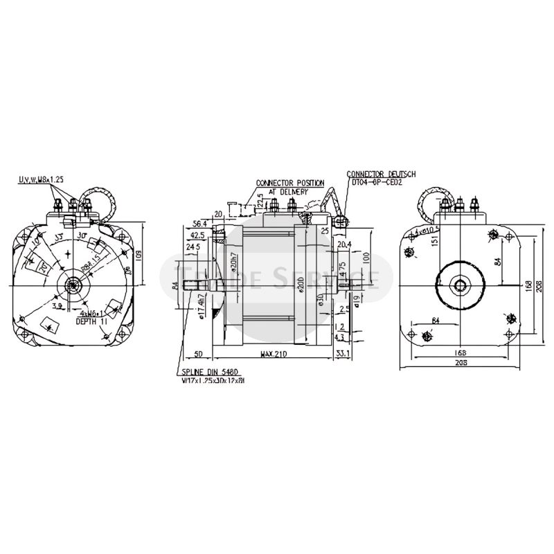 11.217.070 AMV7115 MAHLE (Letrika, Iskra) DC motor MM350