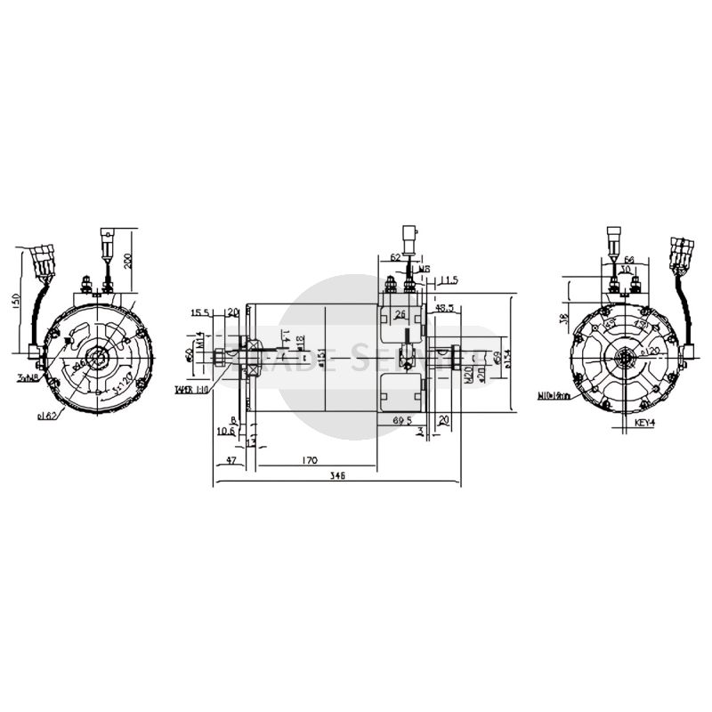 11.217.091 AML7115 MAHLE (Letrika, Iskra) DC motor MM352