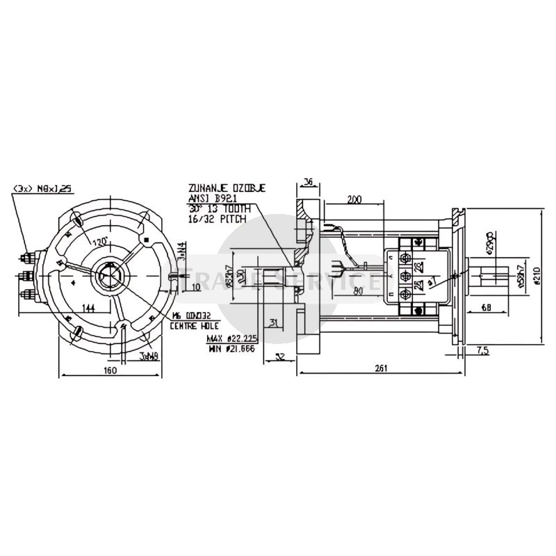 11.217.072 AMT7107 MAHLE (Letrika, Iskra) DC motor MM369