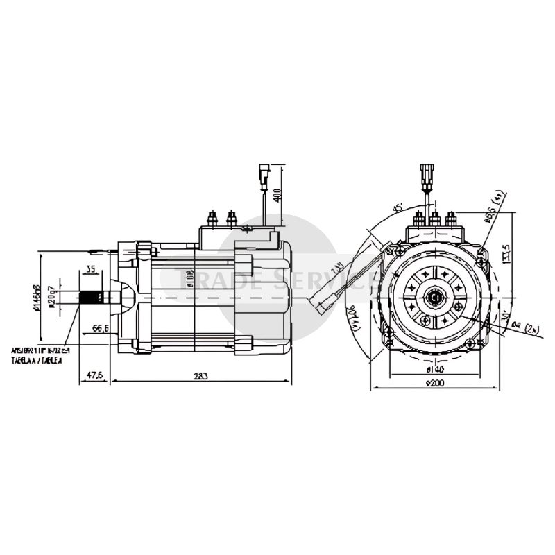 11.217.110 AMT7209 MAHLE (Letrika, Iskra) DC motor MM2