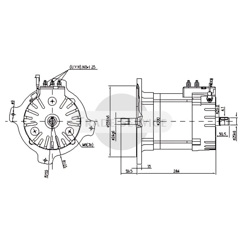 11.217.152 AMV7126 MAHLE (Letrika, Iskra) DC motor MM415