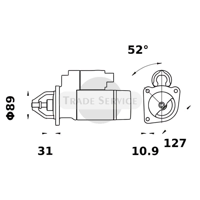 11.132.177 AZF4323 MAHLE (Letrika, Iskra) starter motor MS210