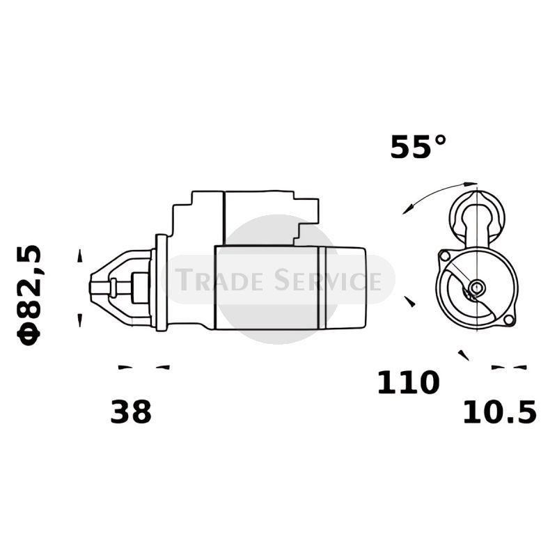 11.132.279 AZE4266 MAHLE (Letrika, Iskra) starter motor MS649
