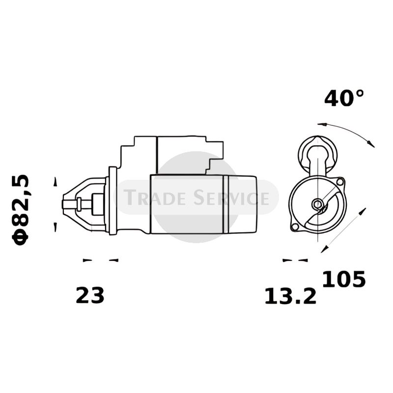 11.132.182 AZE4254 MAHLE (Letrika, Iskra) starter motor MS647