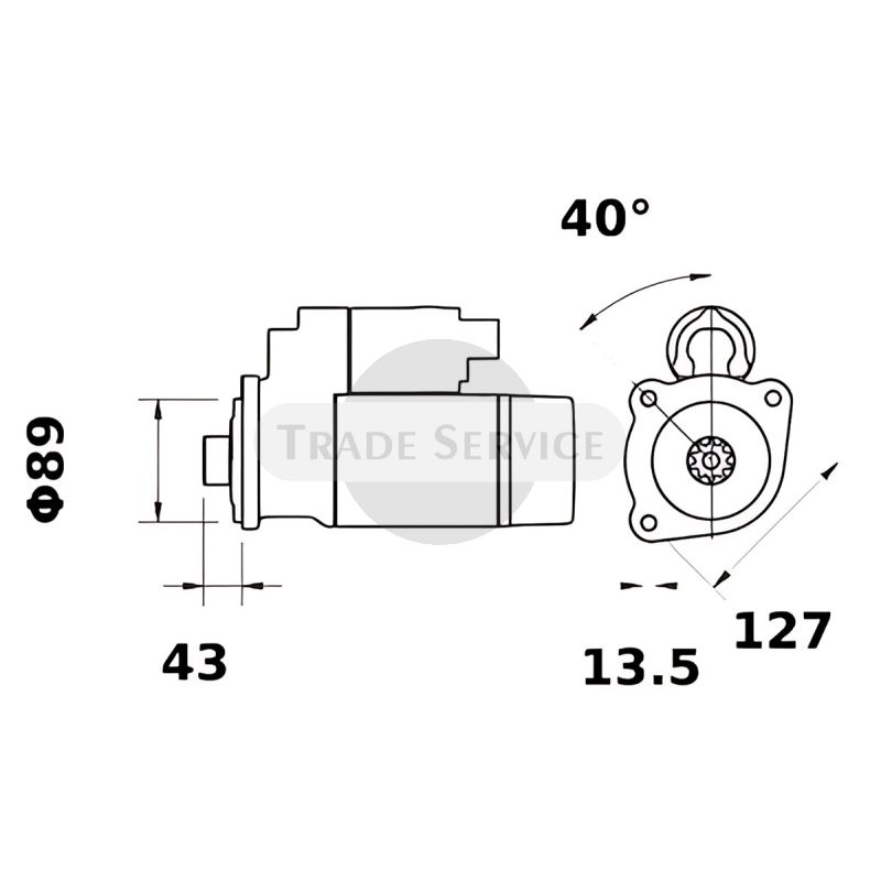 11.139.192 AZF4904 MAHLE (Letrika, Iskra) starter motor MS939