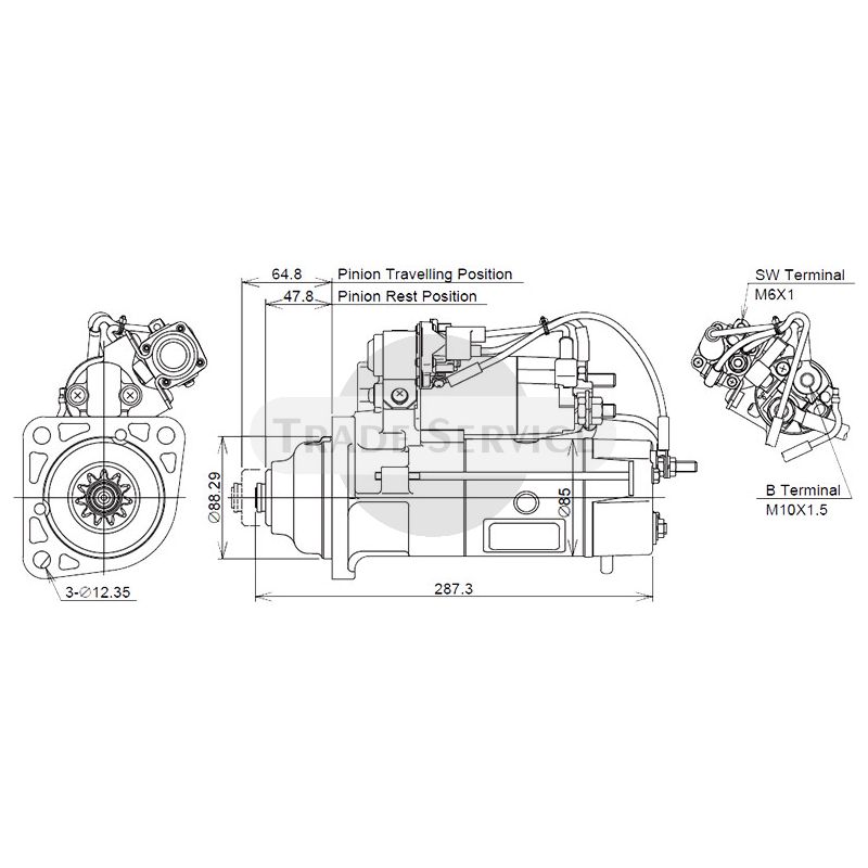 M8T62879 / M008T62879 (AM) Mitsubishi starter motor