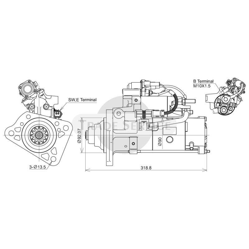 M9T65571 Mitsubishi starter motor