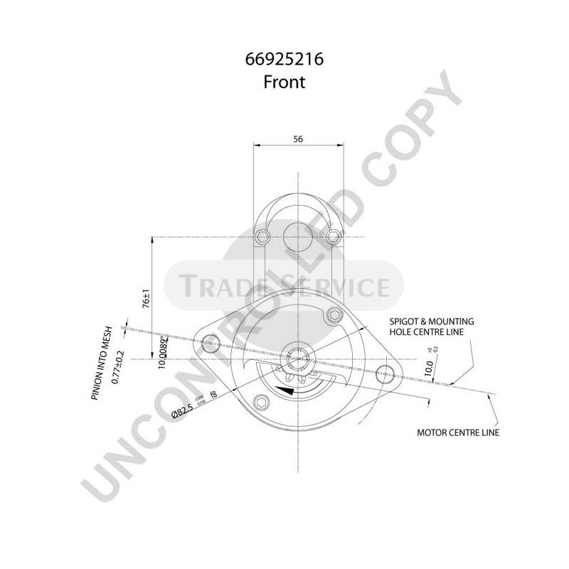 66925216 Prestolite starter motor