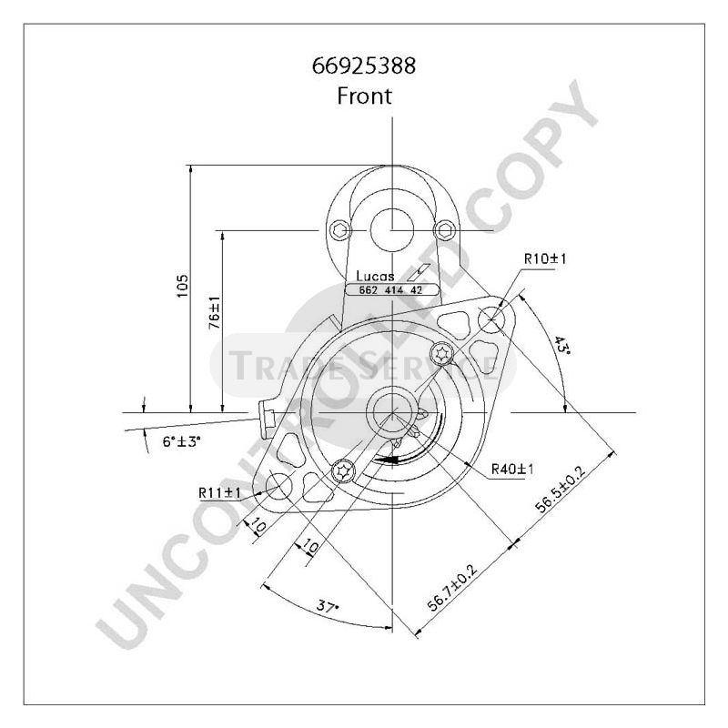 66925388 Prestolite starter motor