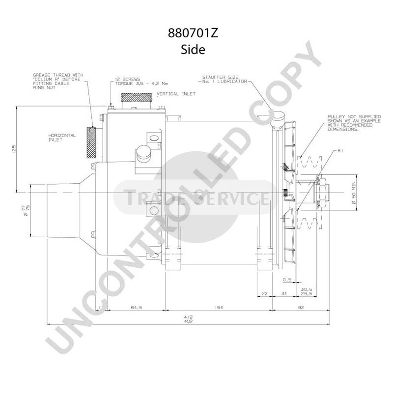 880701Z Prestolite alternator