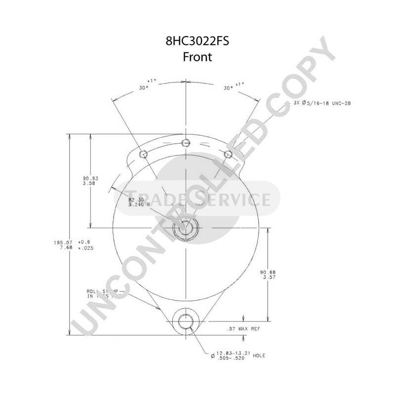 8HC3022FS Prestolite alternator
