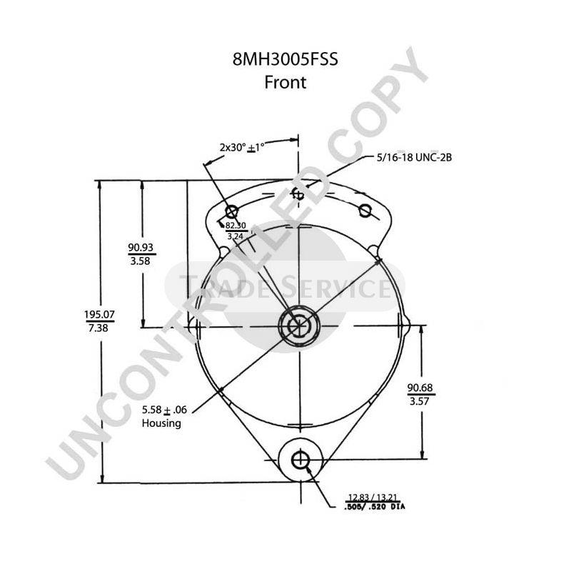 8MH3005FSS Prestolite alternator
