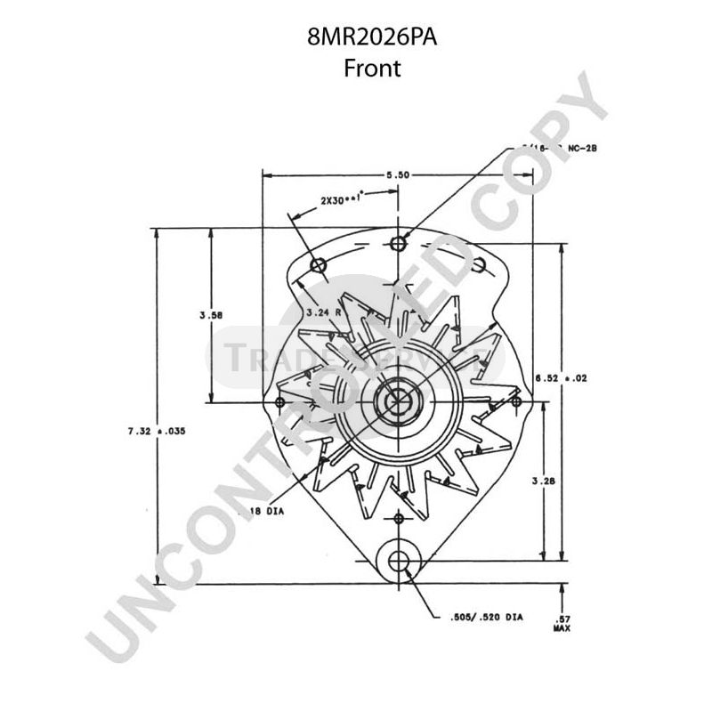 8MR2026PA Prestolite alternator