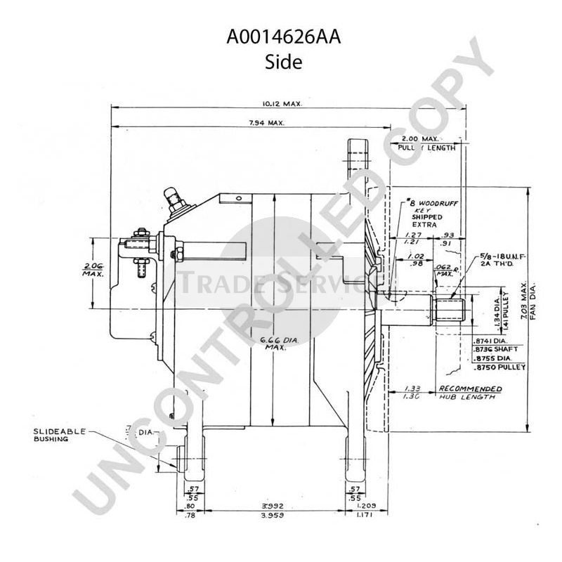 A0014626AA Prestolite alternator