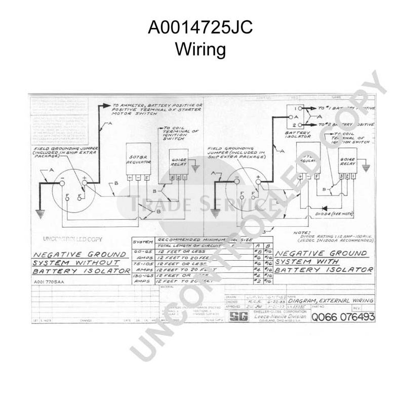 A0014725JC Prestolite alternator
