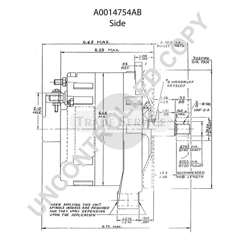 A0014754AB Prestolite alternator
