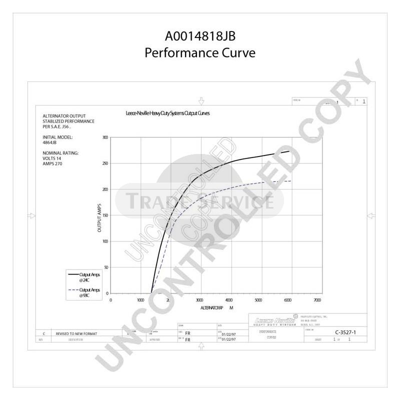 A0014818JB Prestolite alternator