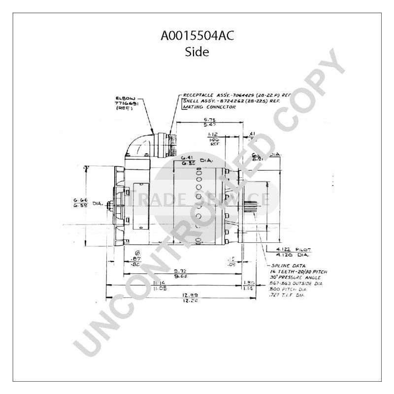 A0015504AC Prestolite alternator